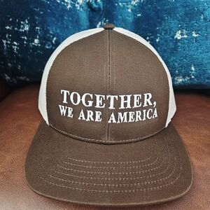 Together, We Are America Brown & White Trucker Cap